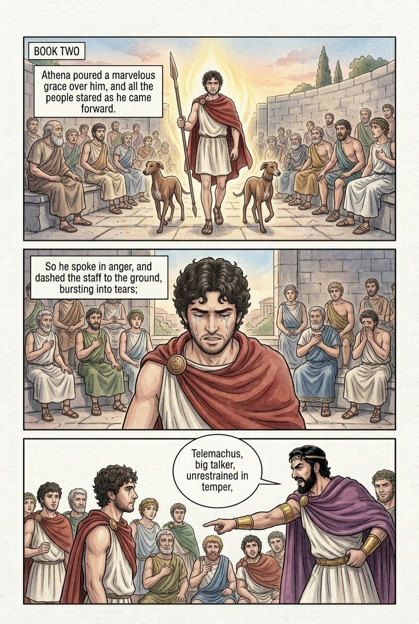 The Odyssey, Book 2, first manga page