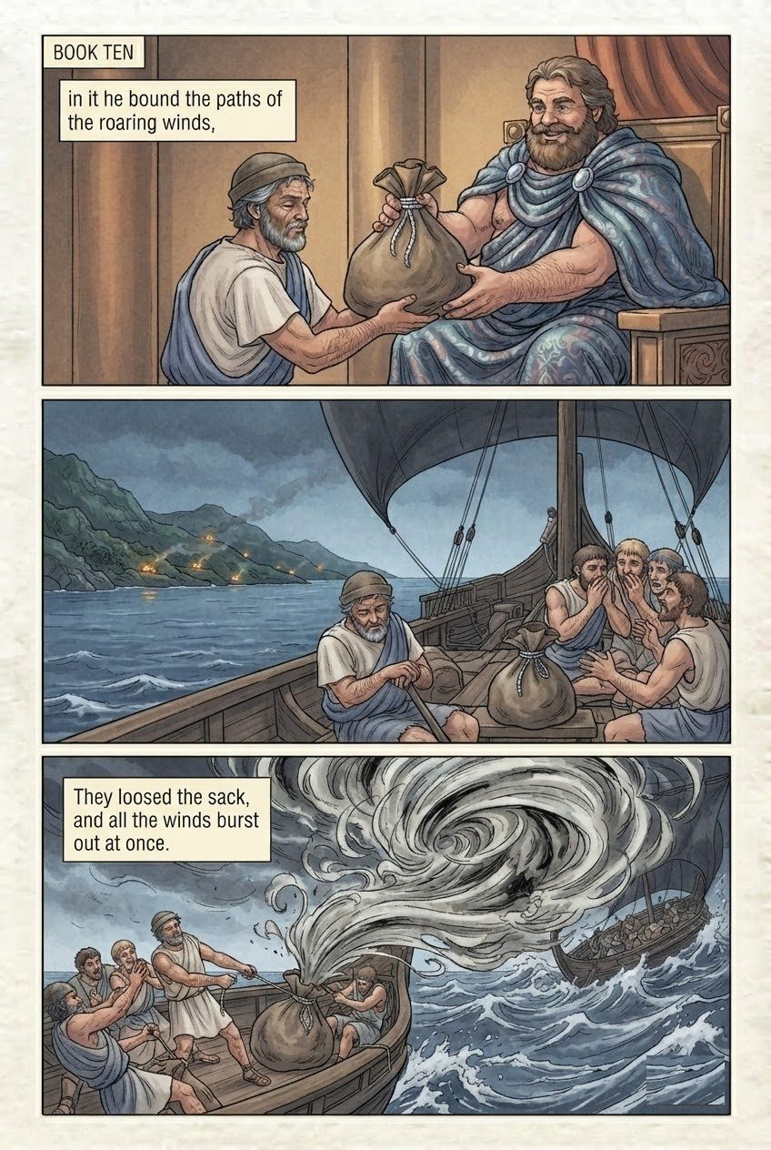 The Odyssey, Book 10, first manga page