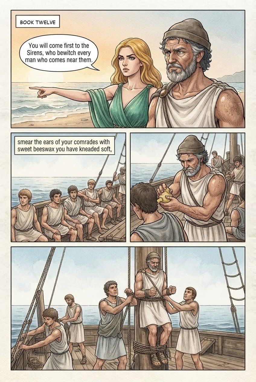 The Odyssey, Book 12, first manga page