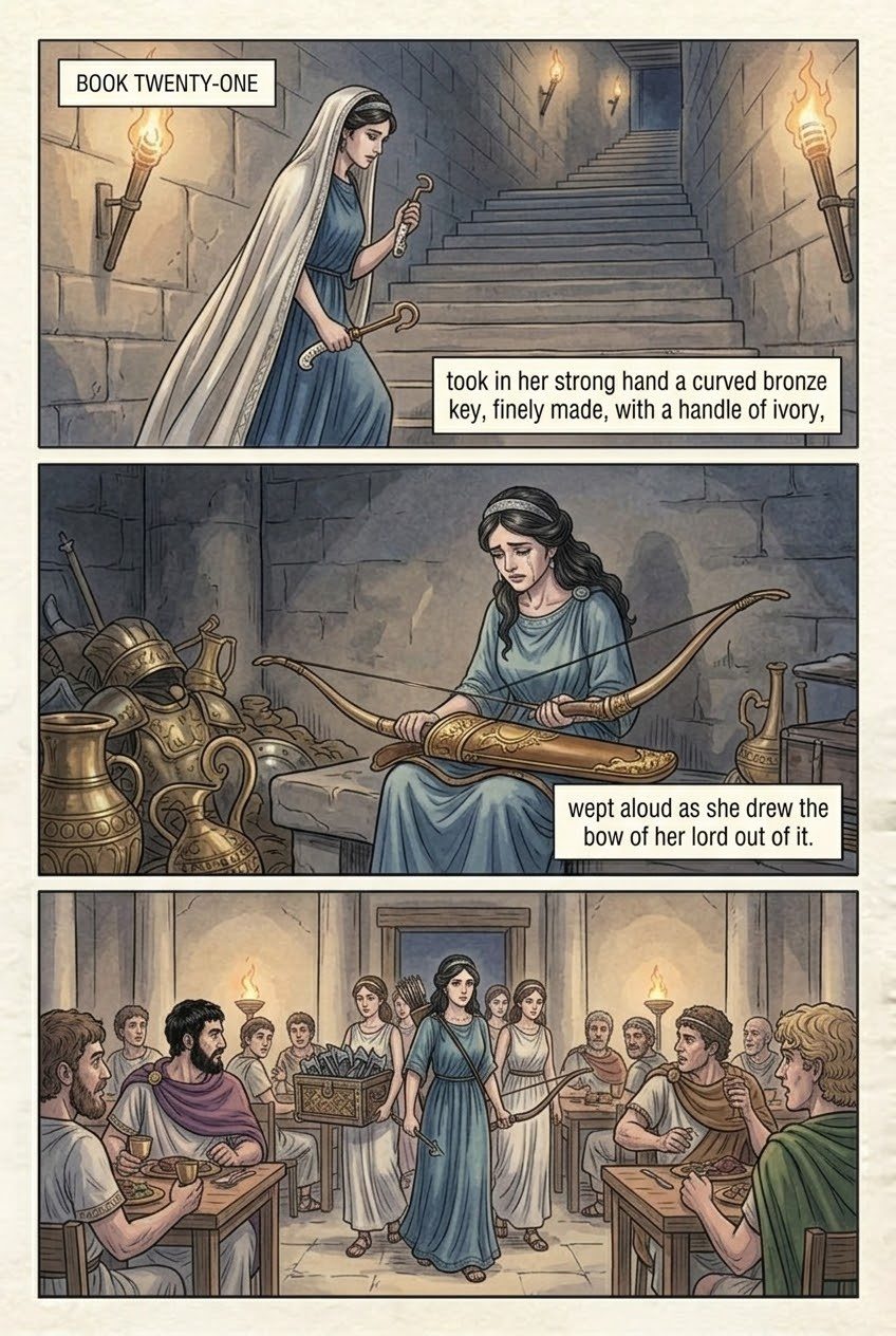The Odyssey, Book 21, first manga page