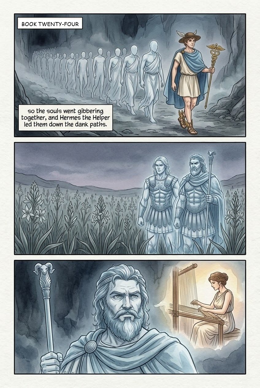 The Odyssey, Book 24, first manga page