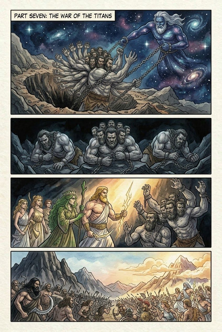 The Theogony, Part 7, first manga page