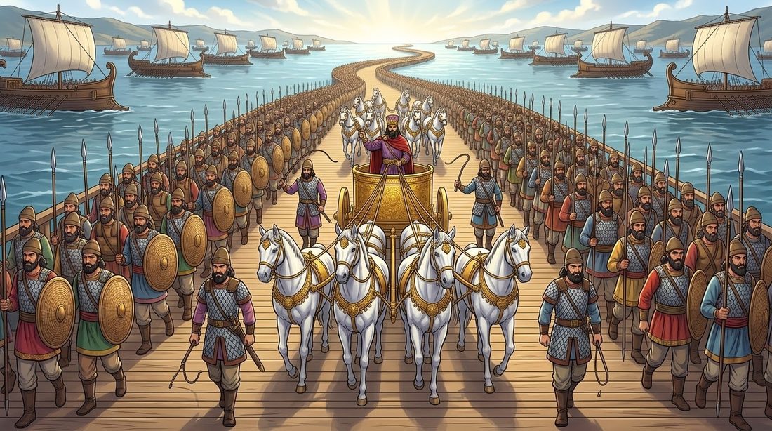 The Histories of Herodotus, Book Seven, Crossing into Europe