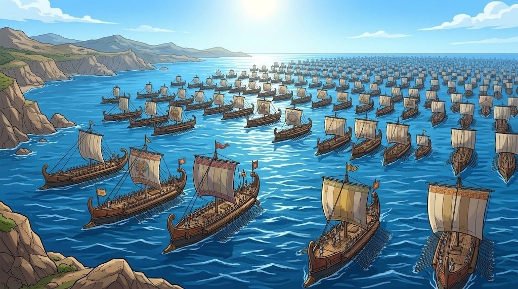 The Histories of Herodotus, Book Seven, The Storm off Magnesia