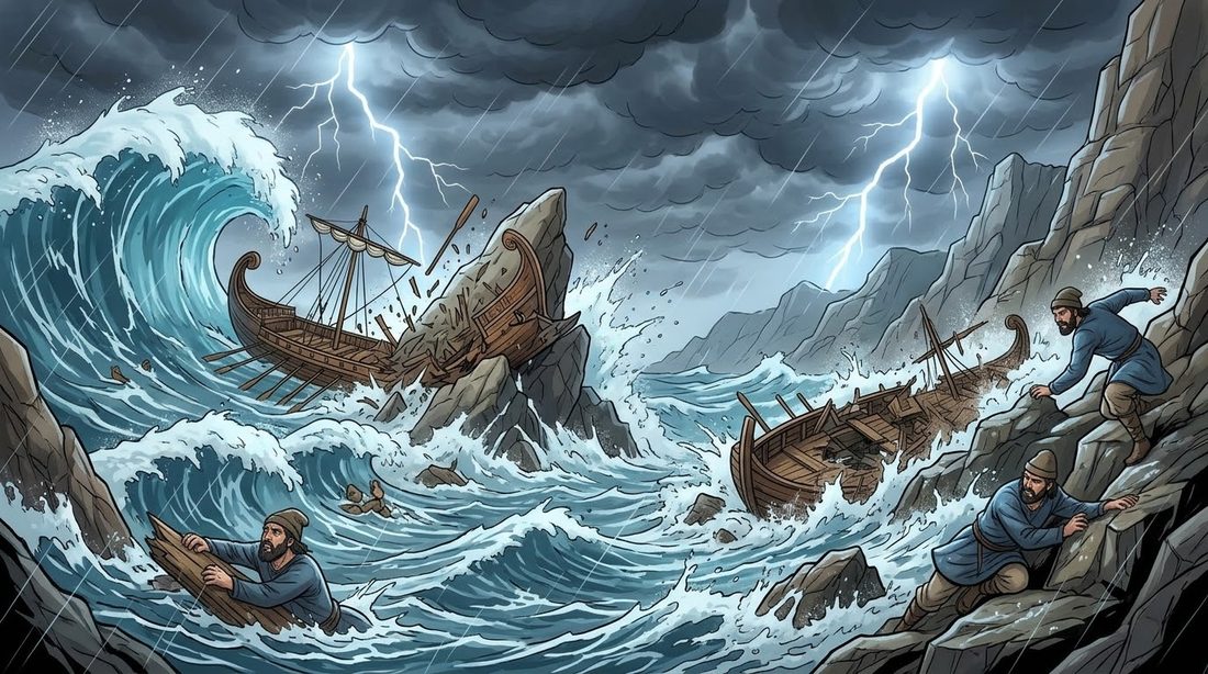 The Histories of Herodotus, Book Seven, The Storm off Magnesia