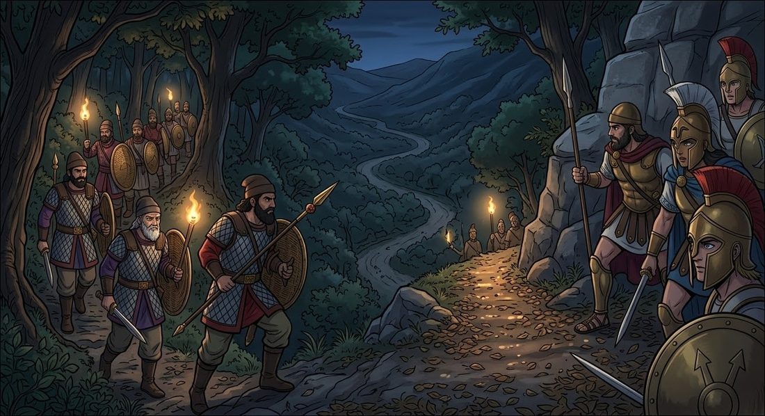 The Histories of Herodotus, Book Seven, The Mountain Path