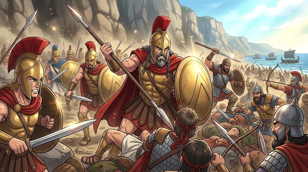 The Histories of Herodotus, Book Seven, The Last Stand